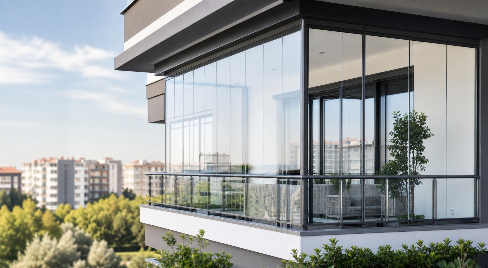 Modern cam balkon uygulaması
